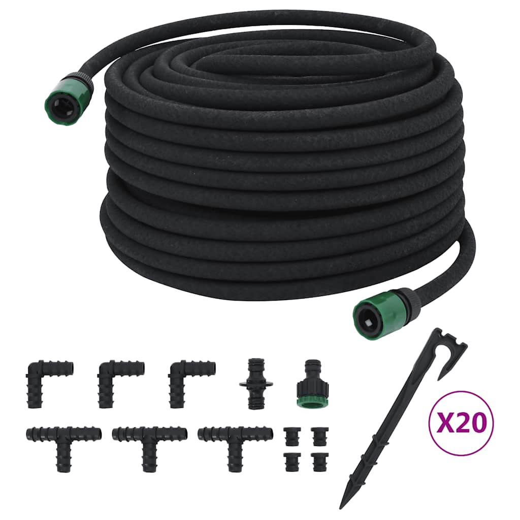 Tubo di Irrigazione da Giardino Nero 0,6" 10 m in Gomma - immagine 3 | SolPatio - Image 3 of 19
