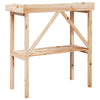 Tavolo Porta Piante Legno Massello Abete 78x38x82,5cm Marrone - immagine 10 | SolPatio - Image 10 of 16