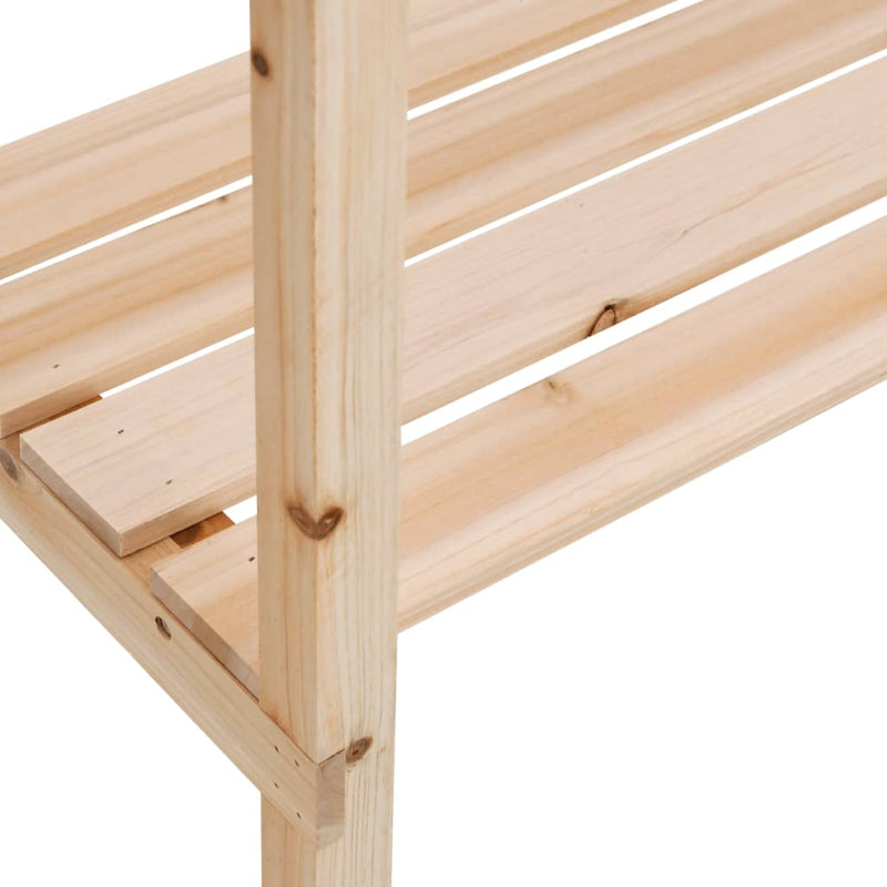 Tavolo Porta Piante Legno Massello Abete 78x38x82,5cm Marrone - immagine 13 | SolPatio - Image 13 of 16