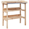 Tavolo Porta Piante Legno Massello Abete 78x38x82,5cm Marrone - immagine 4 | SolPatio - Image 4 of 16