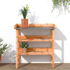 vidaXL Solid Fir Wood Plant Table with Shelf, 78x38x82.5cm, Brown - Image 6 of 16