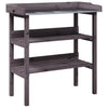 vidaXL Tavolo Piante Ripiani Grigio 78x38x,82,5cm Legno Massello Abete - Image 2 of 8