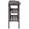 vidaXL Plant Table Solid Fir Wood 78 x 38 x 82.5 cm Grey - Image 7 of 16