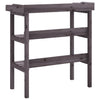 vidaXL Plant Table Solid Fir Wood 78 x 38 x 82.5 cm Grey - Image 9 of 16