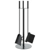 Set di Attrezzi per Camino vidaXL 4 Pezzi in Acciaio - Nero (22x59 cm) - Image 2 of 9