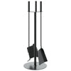 Set di Attrezzi per Camino vidaXL 4 Pezzi in Acciaio - Nero (22x59 cm) - Image 4 of 9