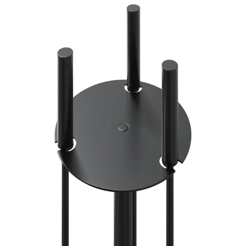 Set di Attrezzi per Camino vidaXL 4 Pezzi in Acciaio - Nero (22x59 cm) - Image 6 of 9