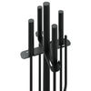 vidaXL Set Attrezzi per Camino in Acciaio 5 Pezzi 18x66 cm Nero - Image 12 of 18