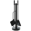 vidaXL Set Attrezzi per Camino in Acciaio 5 Pezzi 18x66 cm Nero - Image 7 of 18
