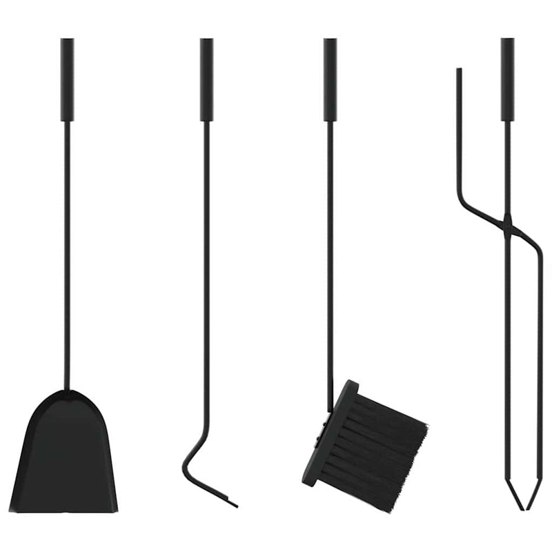 vidaXL Set di attrezzi per camino 5 pezzi 18x56 cm in acciaio - Image 8 of 9