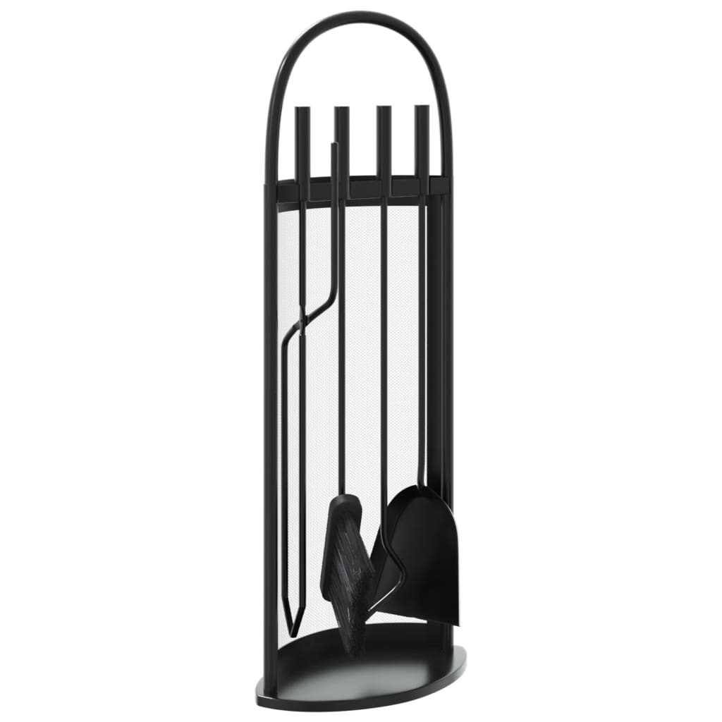vidaXL Set di attrezzi per camino 5 pezzi 23x15x66 cm in acciaio - Image 2 of 9