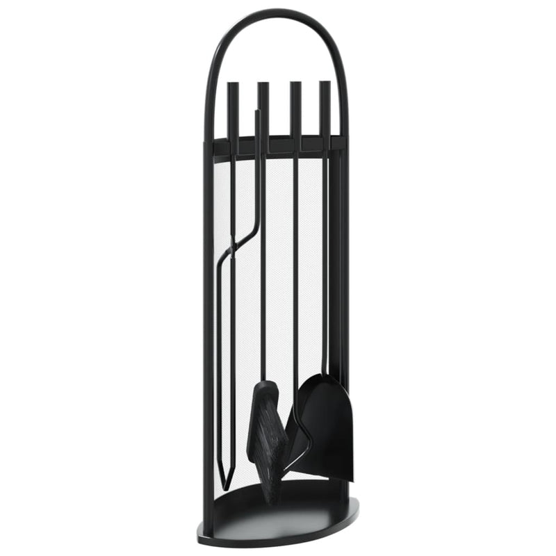 vidaXL Set di attrezzi per camino 5 pezzi 23x15x66 cm in acciaio - Image 2 of 9