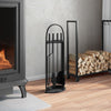 vidaXL Set di attrezzi per camino 5 pezzi 23x15x66 cm in acciaio - Image 3 of 9