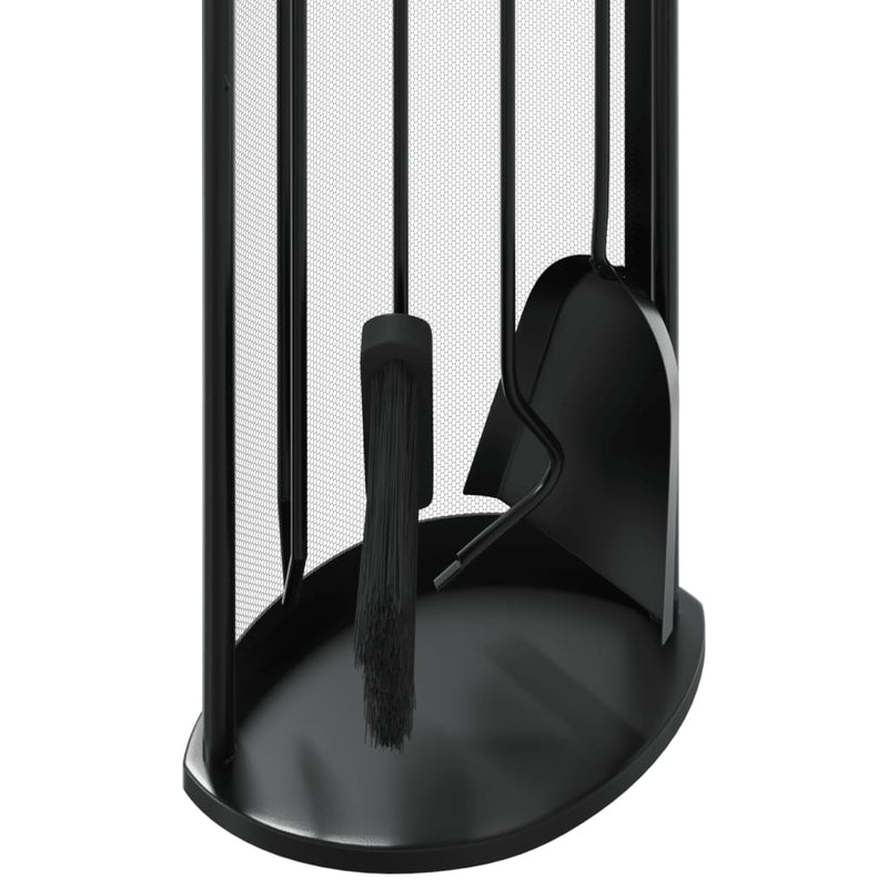vidaXL Set di attrezzi per camino 5 pezzi 23x15x66 cm in acciaio - Image 7 of 9