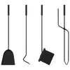 vidaXL Set di attrezzi per camino 5 pezzi 23x15x66 cm in acciaio - Image 8 of 9