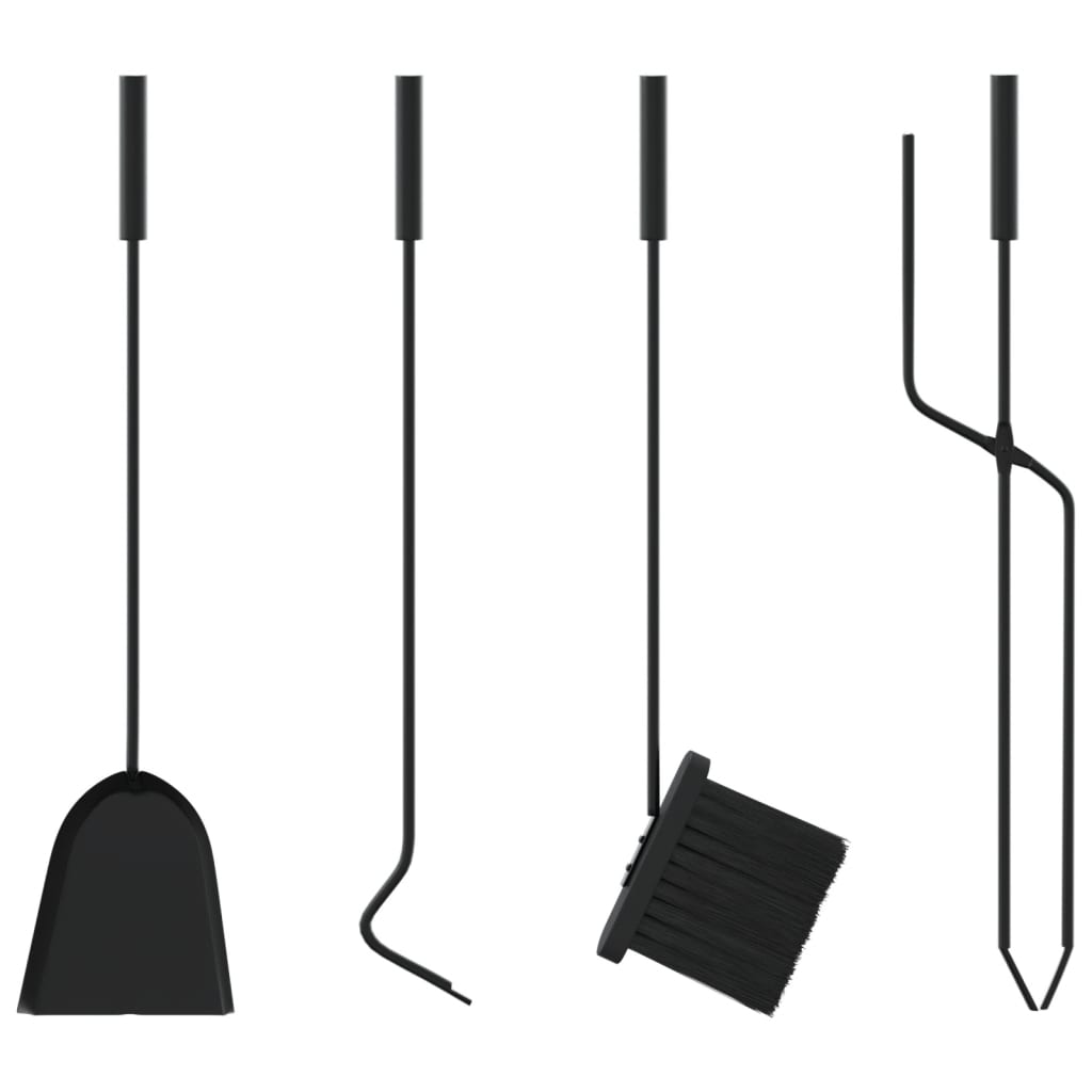 vidaXL Set di attrezzi per camino 5 pezzi 23x15x66 cm in acciaio - Image 8 of 9