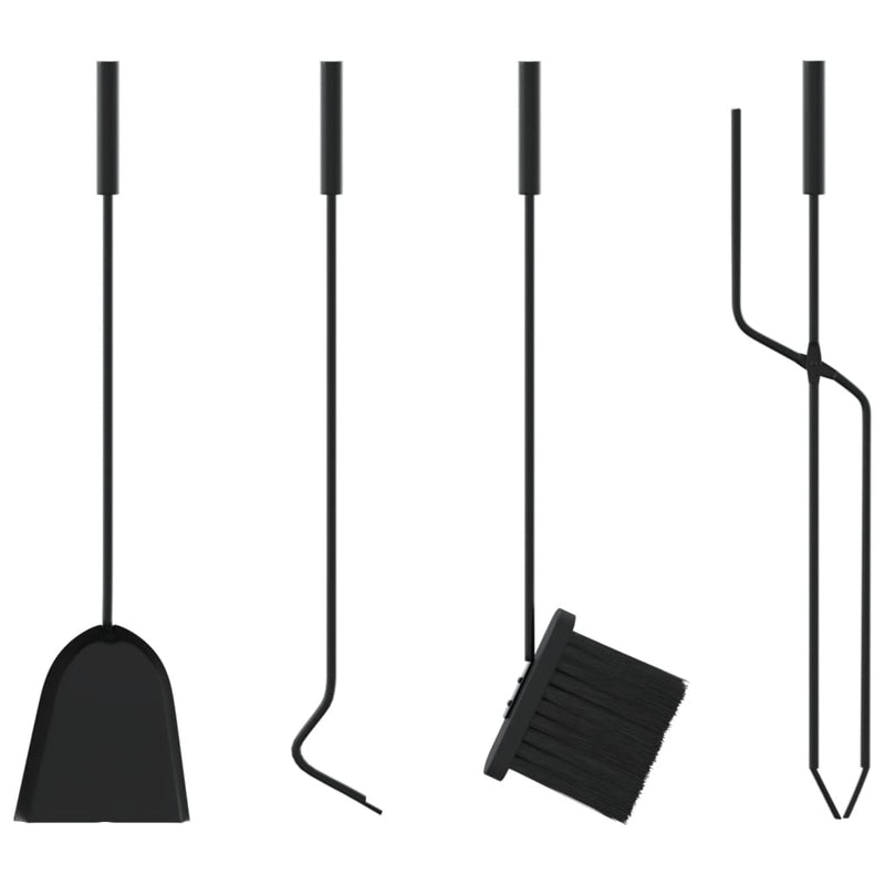 vidaXL Set di attrezzi per camino 5 pezzi 23x15x66 cm in acciaio - Image 8 of 9