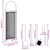 vidaXL Set di attrezzi per camino 5 pezzi 23x15x66 cm in acciaio - Image 9 of 9