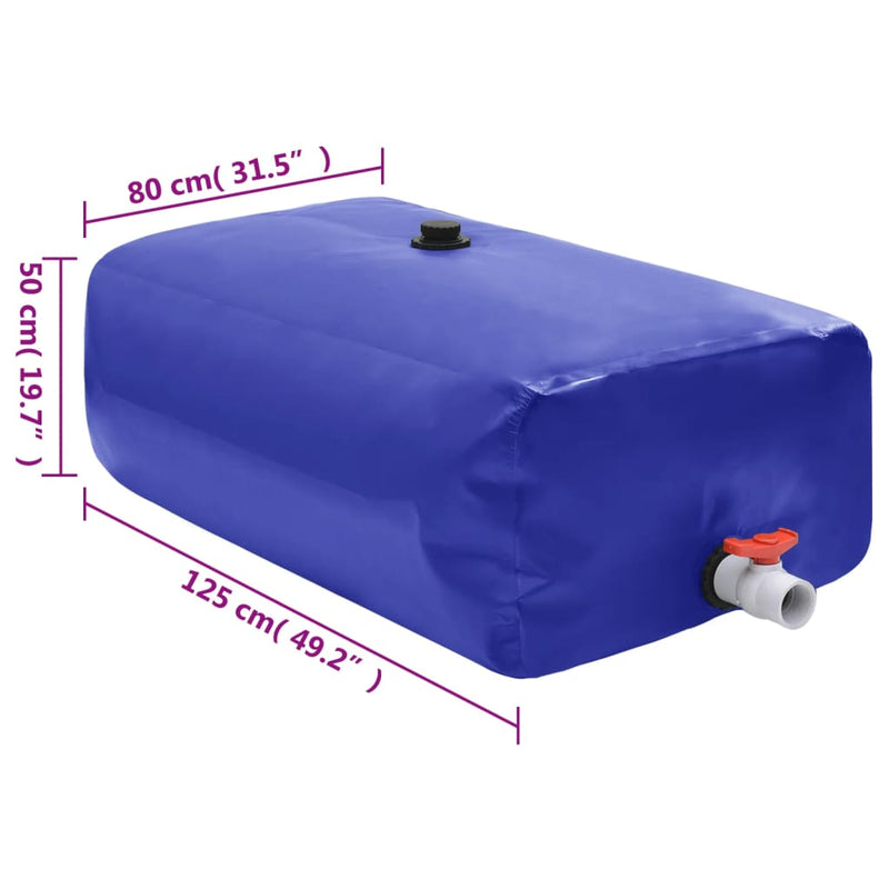 vidaXL Depósito de Agua con Grifo Plegable de PVC de 500 L - Image 153 of 240