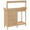 Mesa de trasplante vidaXL de madera maciza de abeto 110,5x45x124,5 cm Marrón - Image 16 of 22