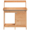 vidaXL Mobile Potting Table, Solid Fir Wood with Zinc Top, 110.5x45x124.5cm, Brown - Image 6 of 11
