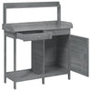 Mesa de trasplante vidaXL de madera maciza de abeto 110,5x45x124,5 cm Marrón - Image 9 of 22