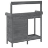 Mesa de trasplante vidaXL de madera maciza de abeto 110,5x45x124,5 cm Marrón - Image 15 of 22