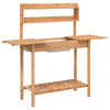 Tavolo Invaso con Lavello Massello Abete 147,5x44x139,5 cm Marrone - immagine 5 | SolPatio - Image 5 of 11