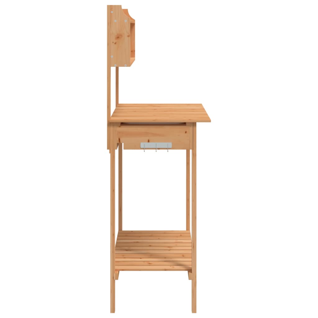 Tavolo Invaso con Lavello Massello Abete 147,5x44x139,5 cm Marrone - immagine 7 | SolPatio - Image 7 of 11