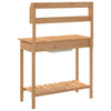 Tavolo Invaso con Lavello Massello Abete 147,5x44x139,5 cm Marrone - immagine 8 | SolPatio - Image 8 of 11
