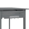 vidaXL Potting Table with Sink, Solid Fir Wood, 147.5x44x139.5 cm, Grey - Image 9 of 11