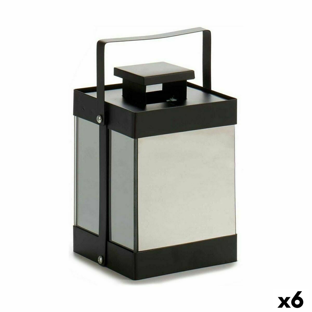 Farol LED Gift Decor Negro 12,5 x 18,5 x 12,5 cm Espejo (6 Unidades) - Image 1 of 3