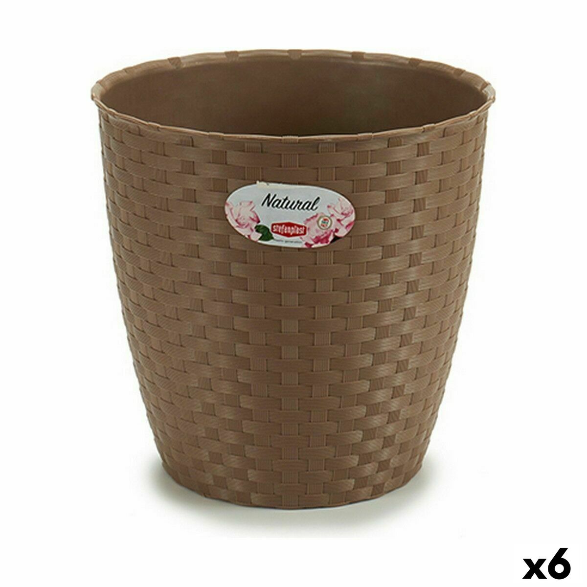Macetero Stefanplast Marrón Plástico 24 x 22,5 x 24 cm (6 Unidades) - Image 1 of 3