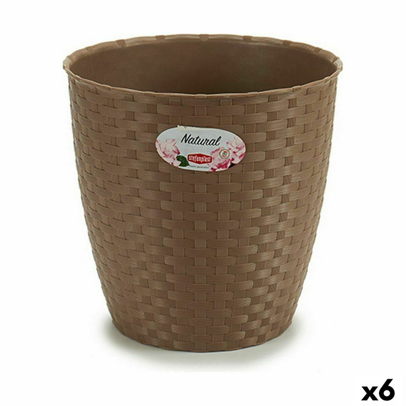 Macetero Stefanplast Marrón Plástico 24 x 22,5 x 24 cm (6 Unidades) - Image 1 of 3