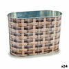 Ibergarden Vaso Ovale in Metallo e Vimini 12,7 x 15 x 23,5 cm (Confezione da 24) - Image 1 of 2