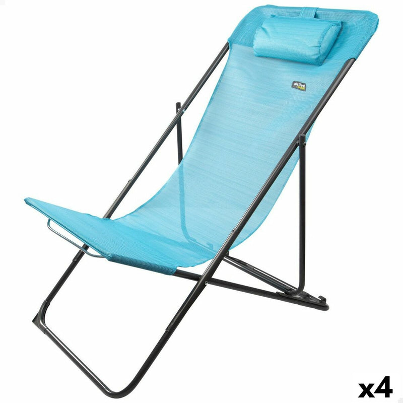 Tumbona reclinable Aktive Azul 53 x 87 x 78 cm (4 Unidades) - Image 1 of 7