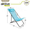 Tumbona reclinable Aktive Azul 53 x 87 x 78 cm (4 Unidades) - Image 3 of 7