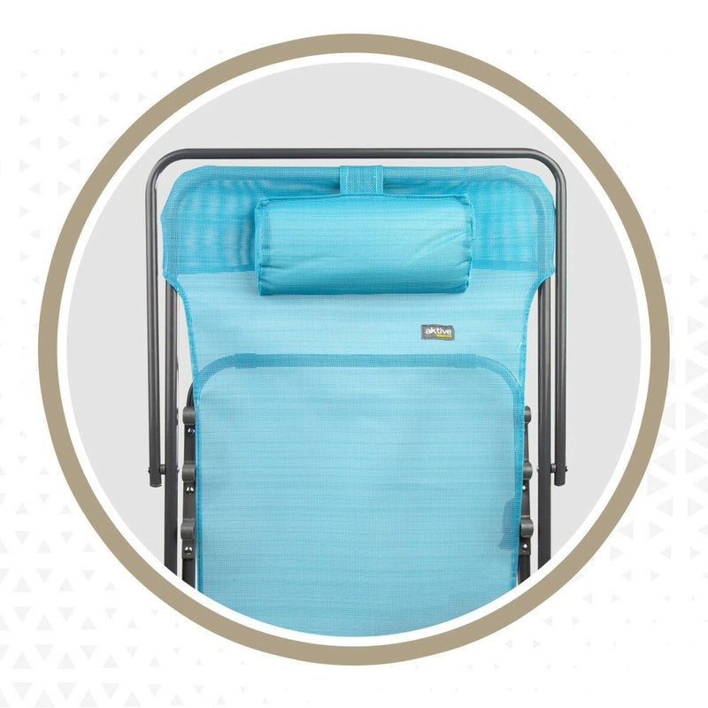 Tumbona reclinable Aktive Azul 53 x 87 x 78 cm (4 Unidades) - Image 6 of 7