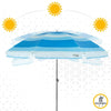 Aktive Ombrellone in Poliestere Ø 200 cm Azzurro (Set da 6 Unità) - Image 3 of 7