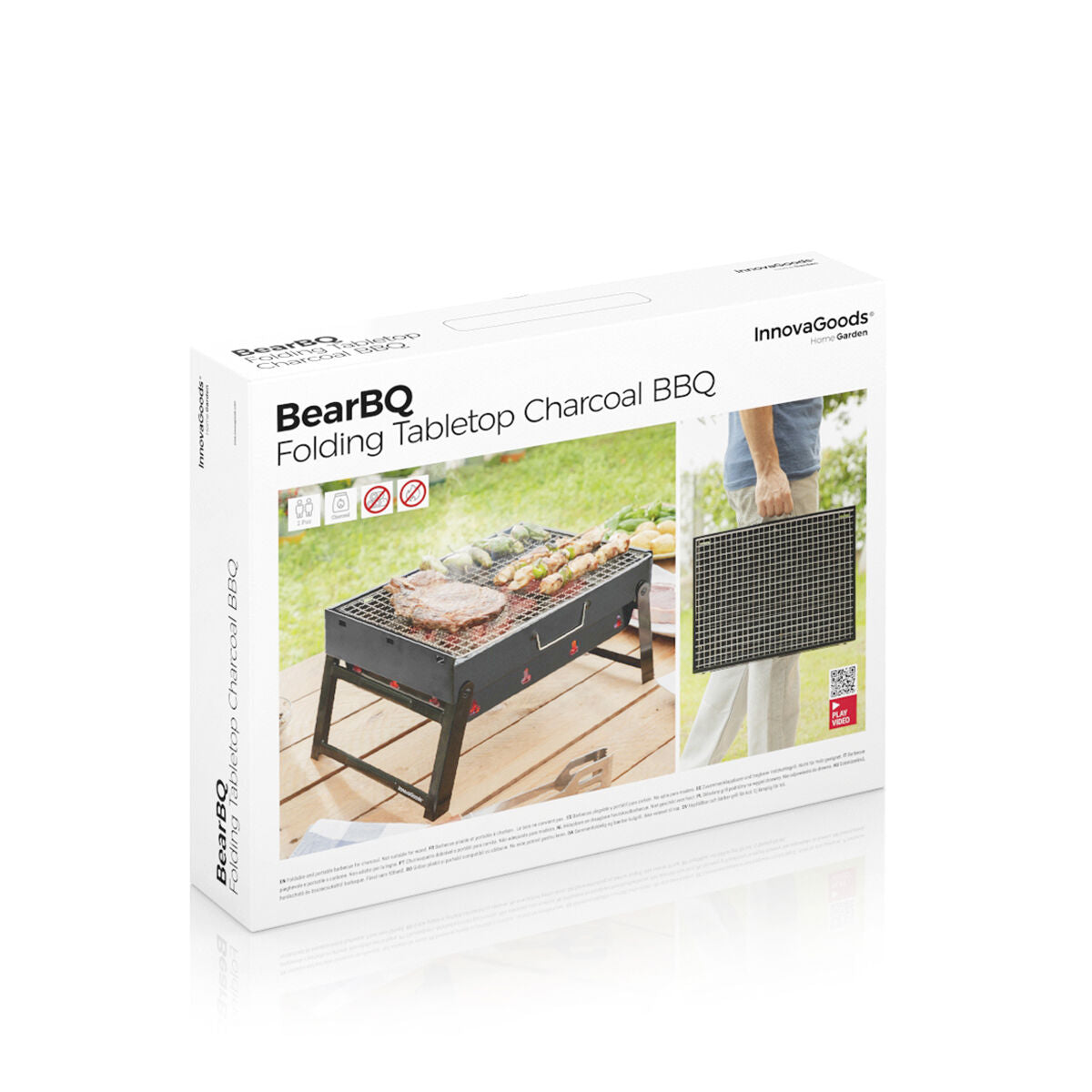 Barbacoa Plegable Portátil para Carbón BearBQ InnovaGoods - Image 4 of 12