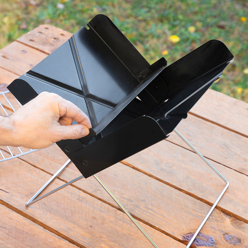 InnovaGoods Mini Barbecue a Carbone Pieghevole in Acciaio 31 x 28 x 30 cm Nero - Image 7 of 8