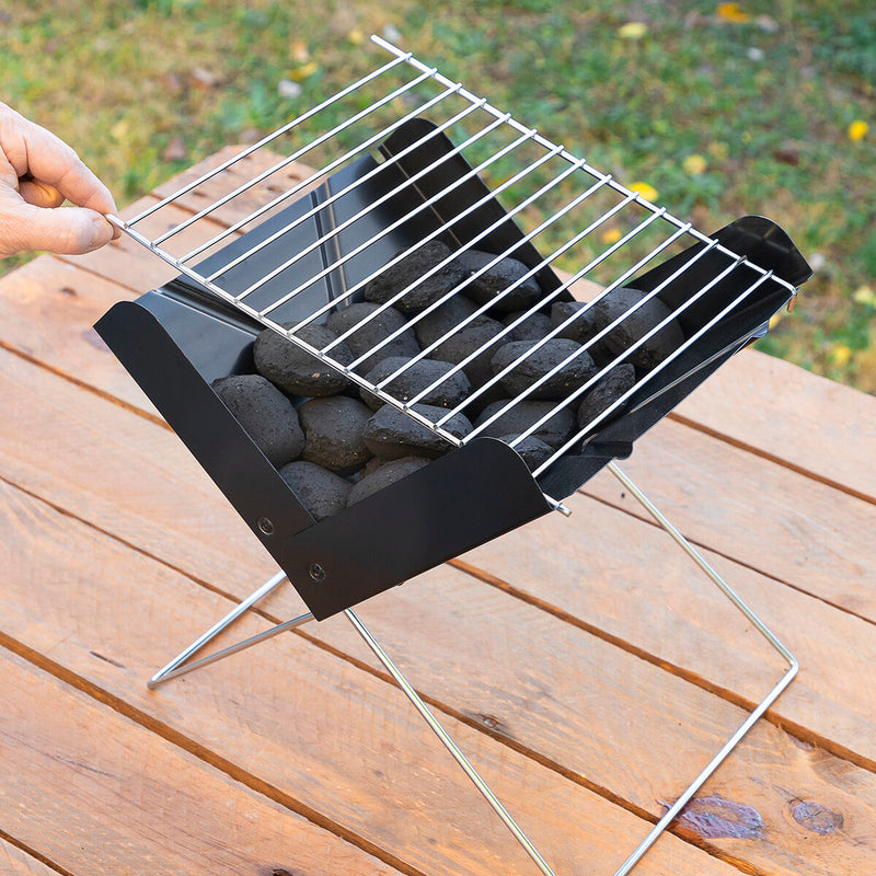 InnovaGoods Mini Barbecue a Carbone Pieghevole in Acciaio 31 x 28 x 30 cm Nero - Image 8 of 8
