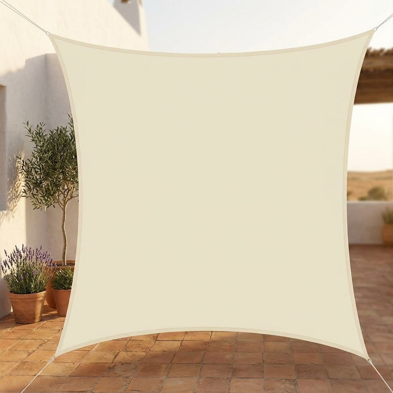 Vela Parasole Quadrata in Tela Oxford 6×6 m Crema - Image 1 of 10