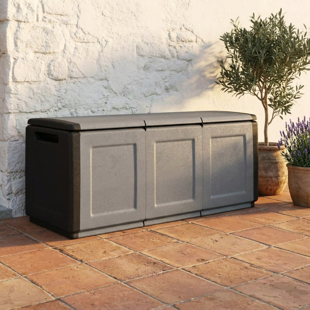Contenitore da Giardino 100% PP 330 L Grigio Scuro e Nero - Image 1 of 11