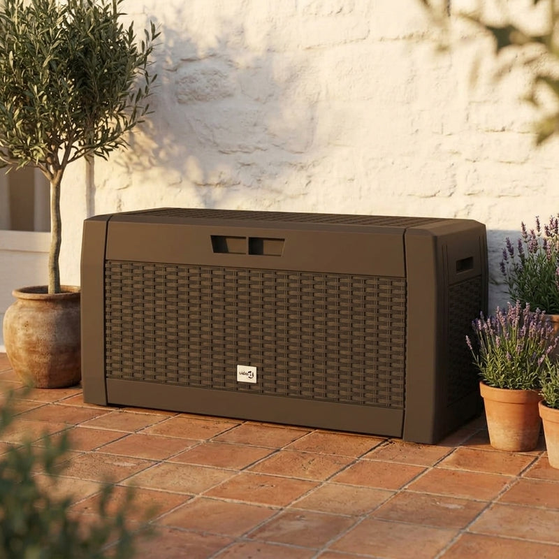 Baule da Giardino in Polipropilene, 310 L, 119×48×60 cm, Marrone - Image 1 of 9