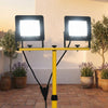Faretto a LED con Treppiede 2×50 W, 7000 lm, Altezza Regolabile (79-172,5) cm, Nero/Giallo - Image 1 of 34